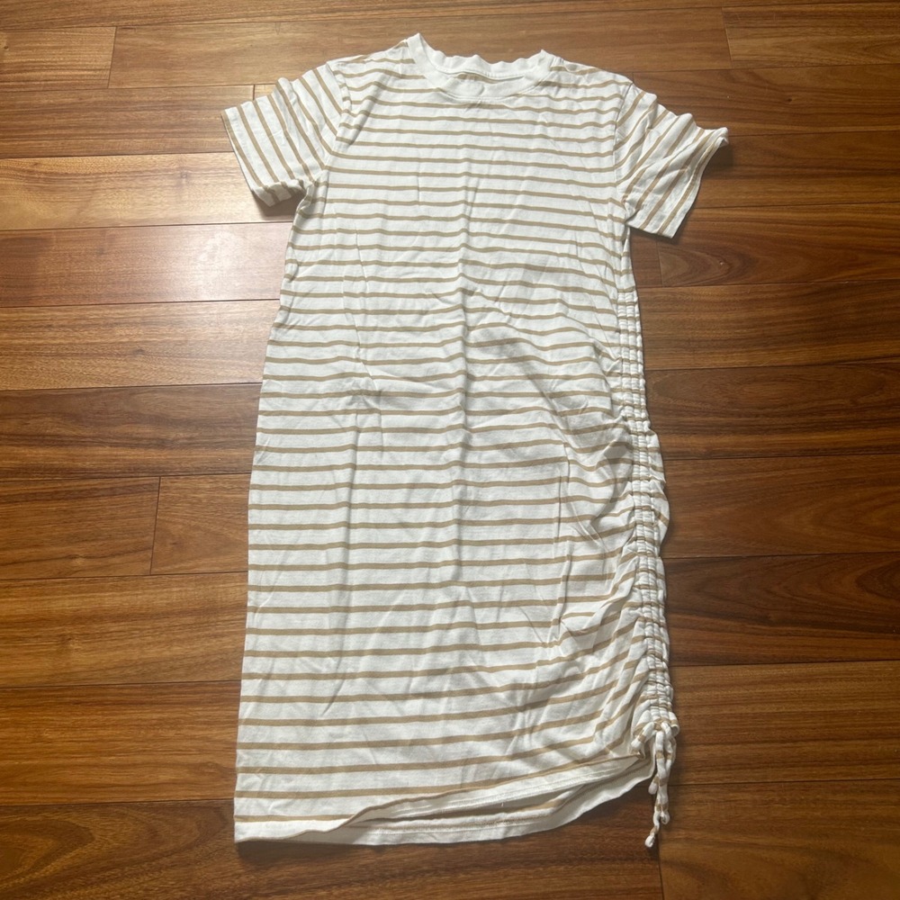 Universal Thread T-Shirt Dress Striped Drawstring Casual XS‎